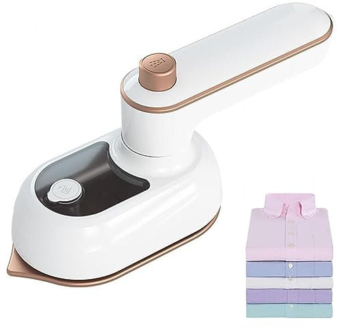 Fer a Repasser Vapeur Portable, Mini Fer à Repasser De Voyage 50 Ml,Chauffage 20s,Poignée Pliable,Humide Et Sec, Mini Fer à Repasser Couture Pour Tous Les Types De Tissus,White
