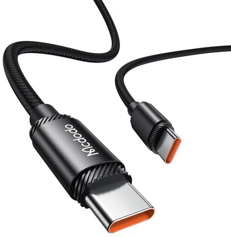 Mcdodo Câble de données de type C 240 W Câble USB Type-C Charge rapide 2 m, câble USB C USB C, PD3.1 câble USB Type-C 100 W pour MacBook Pro/Air, ordinateur portable, iPad Pro/Air, Samsung