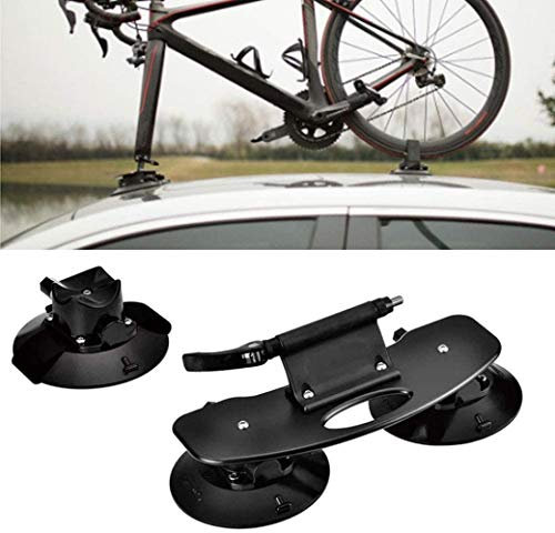 MekUk Fahrradhalter Fahrrad-Fahrrad-Auto-Fahrradträger mit Saugern Auto-Saugeinfassungs Dach for Sport Im Freien Tourismus-Camping for Autos Fahrradträger Dach Mounted Fahrradträger-Auto-Rück Rack-Mou