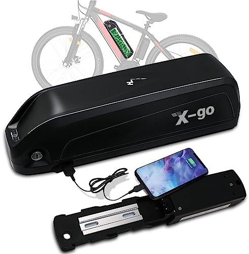 X-go Ebike Battery 48V 13AH, Hailong Electric Bike Battery with Charger, 5 Pin, USB Port for 1000W 750W 500W 350W 250W Bafang or Other Motor (48V 13AH 5 Pin+USB (Updated Version))
