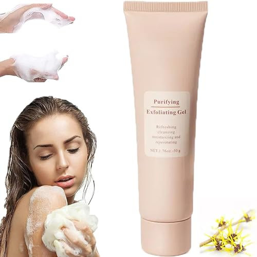 Quarxery Purifying Exfoliating Gel - Exfoliating Gel Brightening, Exfoliating Gel Scrub Face Body Skin, Rubbing Mud, Mud Rub Gel, Deep Cleansing Moisturizing Facial Scrub for All Skin (1 Pcs)