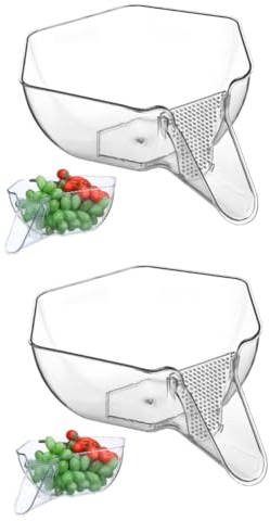 Cabilock 2 Pièces tamis de lavage de riz bol de lavage de riz crépine de panier de vidange panier d'égouttage passoire pour filtre à riz évier Artefact de Taomi fruits et légumes