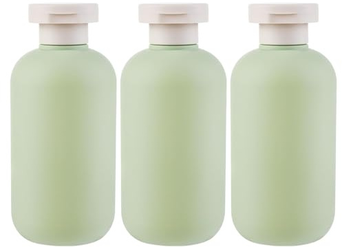 AYNKH 3PCS 200ML bottiglia estrusa ricaricabile, bottiglia vuota con cappuccio da viaggio, accessori per imballaggio morbido in silicone impermeabile per lozione shampoo, gel doccia, crema dopo