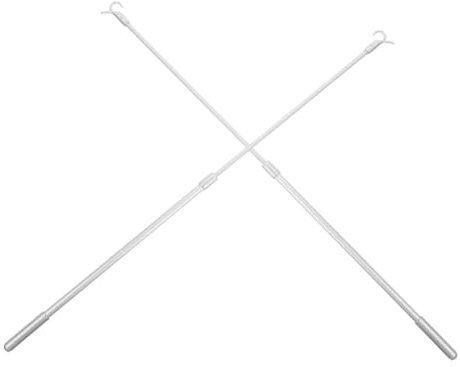 GARVALON 2stücke Vorhangstange Verstellbar Für Jalousien Und Gardinen Einfache Montage Ohne Werkzeug Glatte Oberfläche Robustes Design Passend Für Verschiedene Vorhangbreiten