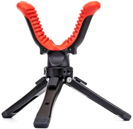 Zeadio Soporte de trípode para cámara, soporte portátil ajustable con rotación de 360 grados en V para todas las cámaras