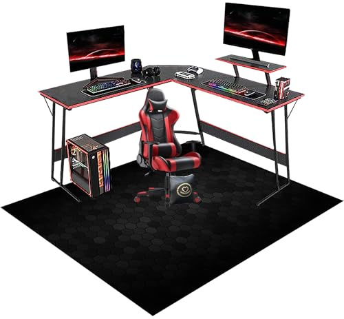 100 x 120 cm Bürostuhl Bodenschutzmatte Unterlage, Schutzmatte und Schreibtischstuhl Unterlage, Gaming Stuhl Unterlage, Teppich-Stuhlmatte, Bodenschutzmatte für Hartböden, Stuhlunterlage Gaming