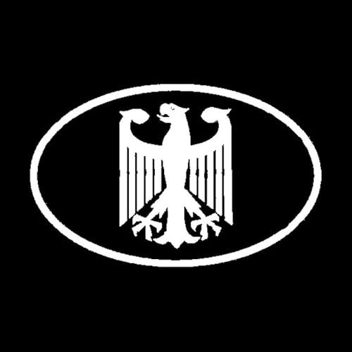 JIFENLI Autoaufkleber 15,6 cm * 9,8 cm Mode Deutsche Adler Wappen Oval Auto Aufkleber Vinyl Aufkleber Zubehör