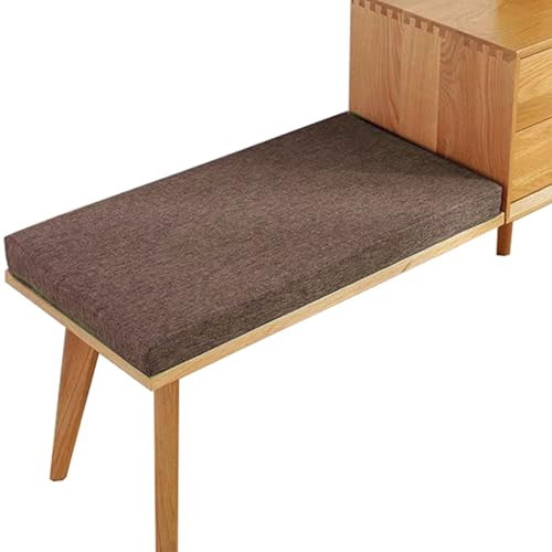 Bankkissen Bankauflage Stuhlkissen für Fensterbank,Waschbar Abnehmbarem Gartenbankauflage rutschfeste Bankpolster Schaukel Sitzkissen für Outdoor,Gartenmöbel,Terrasse,Drinnen(Brown,90x50cm x3cm Thick)