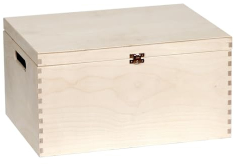 Bütic Allzweckkiste Holzbox Holzkiste stapelbar mit u. ohne Deckel Größenauswahl