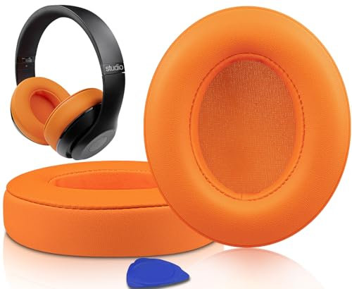 SoloWIT® Coussinets d'oreille, Oreillettes de Remplacement pour Beats Studio 3 et Studio 2 Casque Circum-aural, Cache-Oreilles Couverts en Cuir Protéine, Supression de Bruit Mousse à Mémoire