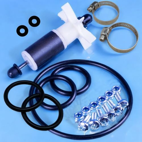 JZSMY Replacement Impeller för Lay-Z-Spa #58113 P4071 Fix E02 för Lazyspa Pump Impeller för Coleman Hot Tub Water Pump Impeller Axel+Gaspatroner + Skruvar + Fast