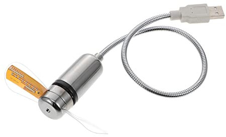 DOITOOL Ventilador De Luz Led Usb Con Reloj y Pantalla De Temperatura Ventilador Para Computadora Hogar Oficina y Viajes