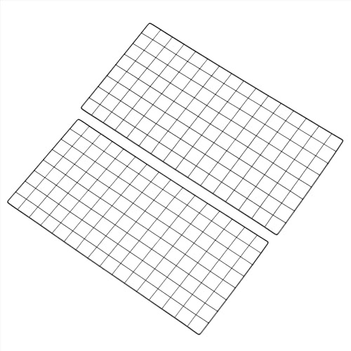 PATIKIL 80x40cm Wire Grid Panel, 2 Pack Board Photo Pictures Memo Display Grid Panels Hanging Organizer Wall Decorative Panel for Home Office Wedding, Black