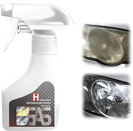 Headlight Restoration Spray, Ceramic Headlight Restoration Kit, Car Headlight Cleaner, Headlamp Restore and Protect for Cars, Trucks, SUVs, Motorcycles, Removes Yellowing & Oxidation (1 Bottle)