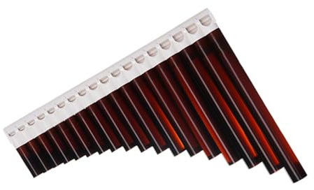 Panflöte Für Erwachsene Leicht Zu Erlernendes Panflöteninstrument Mit Mundstück 16 18 Pfeifen Für Unterrichten Und Spielen(18brown white)
