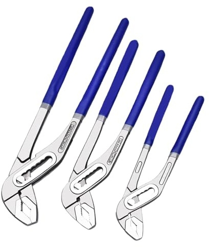 Adjustable Locking Plier – Diagonal Cutting Tool, Slip Joint Gripping Pliers, Long Nose Precision Pliers, Tongue and Hand Plier with Bi-Material Handles Enhancing Plumbing Repair and Basic Home