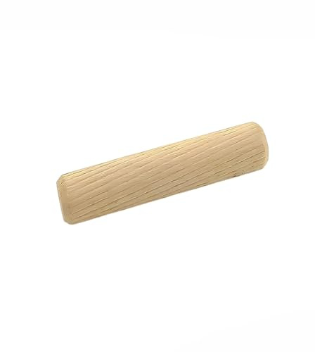 200 Stück Holzdübel 5mm x 20mm, Holzstopfen Dübelstangen, Holznadeln konisch und gerippt für gerillte Rillen, Basteln, Heimwerken, Zimmerei