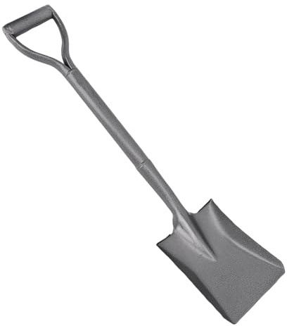Generic Pala da Giardino Interamente in Metallo per Scavare e Piantare, Manico a D Corto e Rotondo, Struttura in Acciaio Al Titanio, Vanga Piccola da 76 Cm per Giardinaggio, Campeggio,