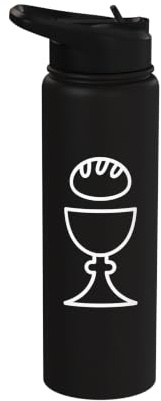 Holy Communion Chalice Bread Faith Graphic Stainless Steel Insulated Water Bottle