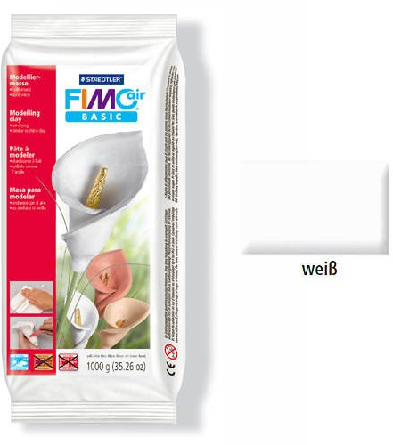 FimoAir basic Modelliermasse, 1000g, weiss