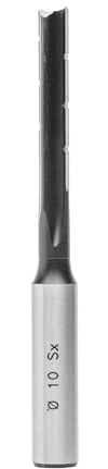 ENT 25505 Langlochfräsbohrer WS, Schaft (S) 13 mm, Ø 10 mm, Nutzlänge (NL) 70 mm, GL 125 mm, linksdrehend, gerade Ausführung