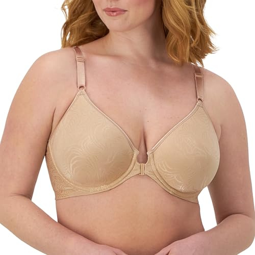 Bali Women's Comfort Revolution Front-Close Shaping Underwire Bra, Nude,42C