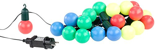 Lunartec Disco Lichterkette: 4-farbige LED-Lichterkette mit 20 Lämpchen, 1,2 Watt, 475 cm, IP44 (Garten, Partybeleuchtung, bunt)