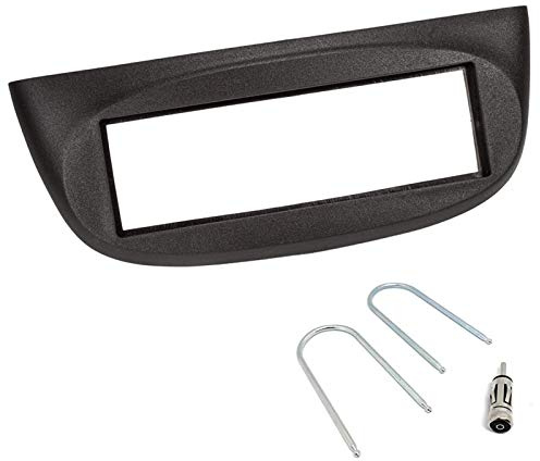 Single din car radio stereo installation kit fascia adapter compatible with Renault Twingo/Wind 2 II 1 din black