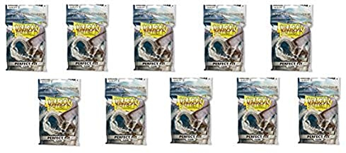 10 Packs Dragon Shield Perfect Fit Clear Inner Sleeves Standard Size 100 ct