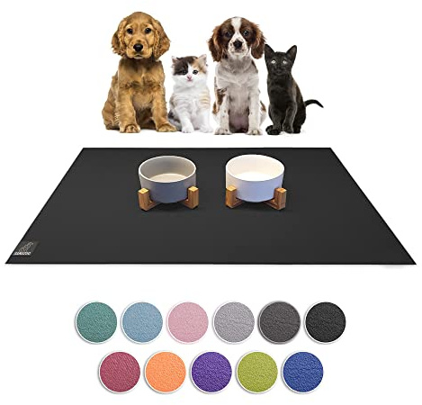 SANOZOO® - Napfunterlage, Öko-Tex, 60 x 90 cm Schwarz