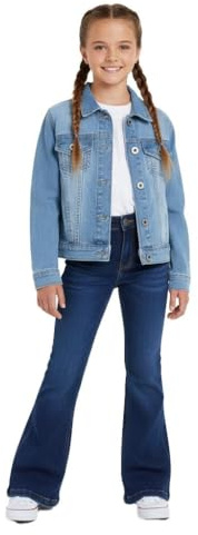 A2Z 4 Kids Boys Denim Jacket Classic Stylish Fashion Coat for Children Durable Cotton Jeans Jacket with Button Fastening, Pockets and Collar Casual Everyday Outerwear Ages 3 to 13 Years