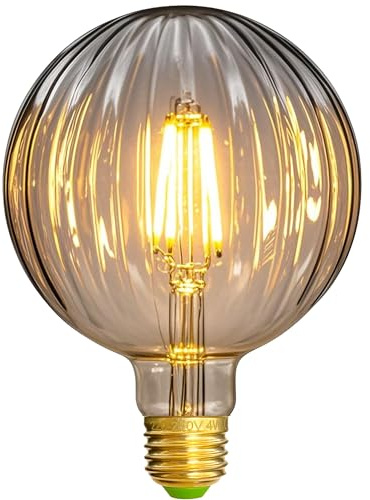 TIANFAN Lampadine LED vintage 4 W bianco caldo 2700 Kelvin Big Globe Crystal Led Bulb 220/240V Edison vite E27 base speciale lampadina decorativa G125 (melone)