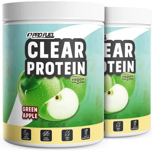 Clear Protein Vegan 720g GREEN APPLE - unglaublich leckerer & erfrischender Protein-Drink - vegane Clear Whey Protein/Iso Clear Alternative mit hochwertigem Erbsenproteinhydrolysat - 56% Protein