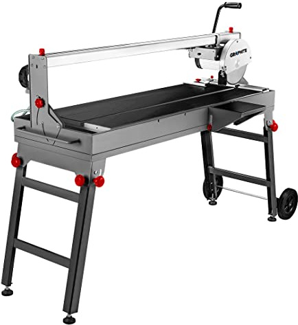 GRAPHITE Machine à couper les carreaux 1200W, vitesse 2950/min-1, angle de coupe 0° ÷ 45°, profondeur de coupe max. 90º/45º 58/45 mm - Coupe précise des carreaux pour des résultats professionnels