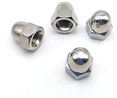 A2-70 304 Edelstahl Sechskant-Eichelmutterkappe, dekorative Abdeckung, Halbkreis-Hutmuttern, M2 m, 2,5 m, 3 m, 4 m, 5 m, 6 m, 8 m, 10 m, 12 m, 14 m, 16 m, 18 m, 20 Bolzen, 50 Stück, 304M4 ( Color : 5p