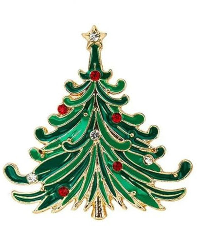 Broches d'arbre de noël pour femmes, strass, broche d'arbre de noël, cadeau, bijoux, broche de Festival, broches de manteau d'hiver