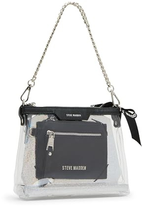 Steve Madden Steve Madden Dominic Clear Pouch With Card Case Gift Set Steve Madden Dominic Geschenkset, transparente Tasche mit Kartenetui