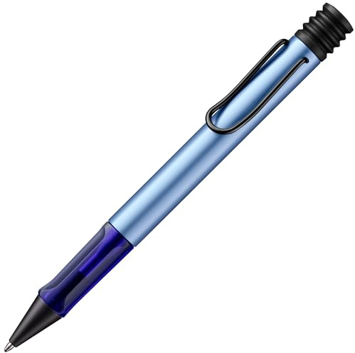 Lamy AL-star aquatic Kugelschreiber in Strichbreite M | Lamy Kugelschreiber mit transparenten, ergonomischen Griff & Gehäuse aus Aluminium - inkl. Großraummine M 16 in schwarz