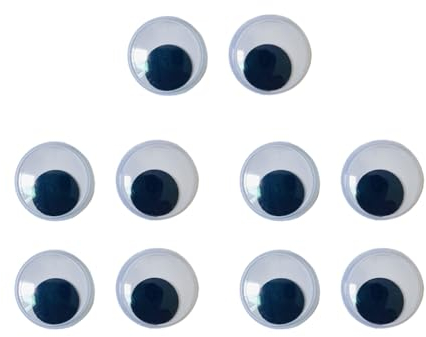 Wisafory 5 Paar Wackelaugen Selbstklebend Augen Riesige Kulleraugen Wiggle Googly Augen Kunststoff Puppe Augen Wackelaugen für Kühlschränke Heimwerkerhandwerk Partydekorationen 5cm