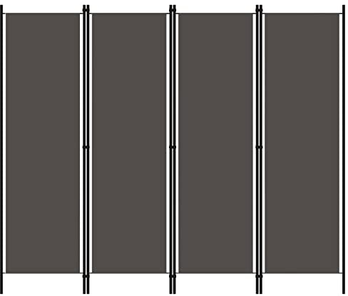 Keyroto 4-TLG Paravent Raumteiler Innen Paravent Balkon Paravent Outdoor Trennwand Raumteiler Anthrazit 200x180 cm