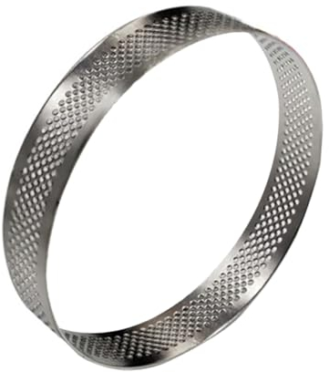AUTSUPPL 15cm Round Perforated Tart Ring Non-Stick Bakeware Cake Mold Stainless Steel Mousse Cake Ring for Baking for Desserts and Pastries