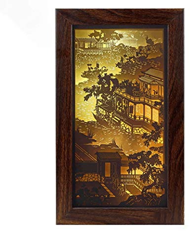 Scatola luminosa 3D con ombre in carta, decorazione antica, lampada notturna per dipinti creativi di ombre, regalo perfetto per San Valentino