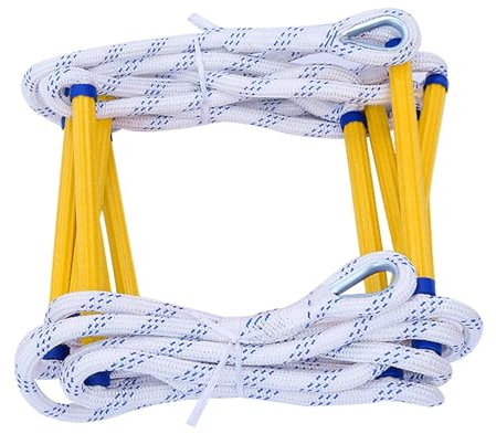 Fire Escape Ladder, Emergency Safety Portable Rope Ladder, 2-3 Story Homes Reusable Compact Lightweight External Rescue Ladder(16F/5M)