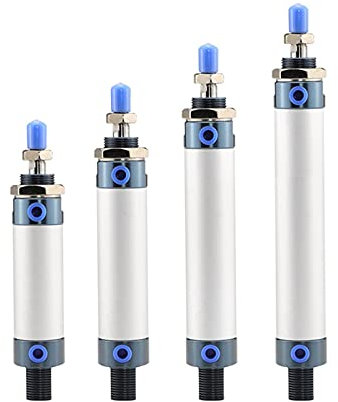 Mini Cylinder Double Acting Standard Pneumatic Cylinder Aluminum Alloy Small Cylinder Piston Cylinder MAL Series Bore 25-500mm(200mm Stroke,25mm Bore)