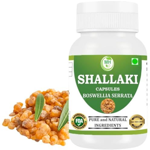 Morsan Healthcare Shallaki (Boswellia serrata) Capsule | Pack of 60 x 500 MG. Vegetarian Capsules | Natural Herbal Supplement | GMP Certified | Gluten Free (Pack of 1)