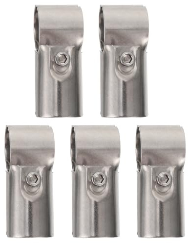 CONGARTENO 5 piezas Conector de Acero Inoxidable para Barras de Armario y Cortina Resistente y Estable Compatible con Varillas Extensibles para Ventanas y Visillos