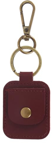 DUZEPA Pochette à bagues avec porte-clés, boîte à bijoux de voyage, portable pour bijoux, voyages, colliers, étui de rangement pour le sport (rouge)