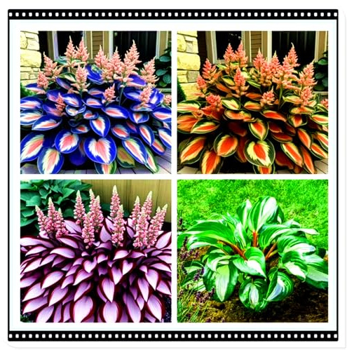 Seltene Funkie/Winterharte Funkie für den Außenbereich/Deutsche Gartenpflanze/Ideal für Gartenecken/Pflegeleicht-4 PCS-F