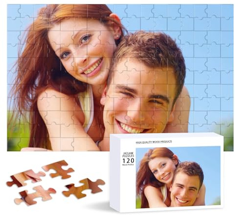 Personalisiertes Puzzle mit eigenem Foto Text Individuelles Fotogeschenk 300 500 1000 Teile Hochwertiges Custom Puzzles Geschenkidee Familie Freunde Valentinstag Weihnachten (Individuelles Puzzle)