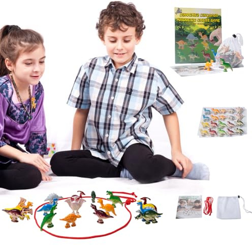 Juego de Ajedrez Magnético, Dinosaurio Ajedrez Magneticoes Portátil, Dinosaur Juguete de Magnetices Chessgame,Tablero de Ajedrez Portátil, Divertido Juego de Imanes de Mesa para Reuniones Familiares